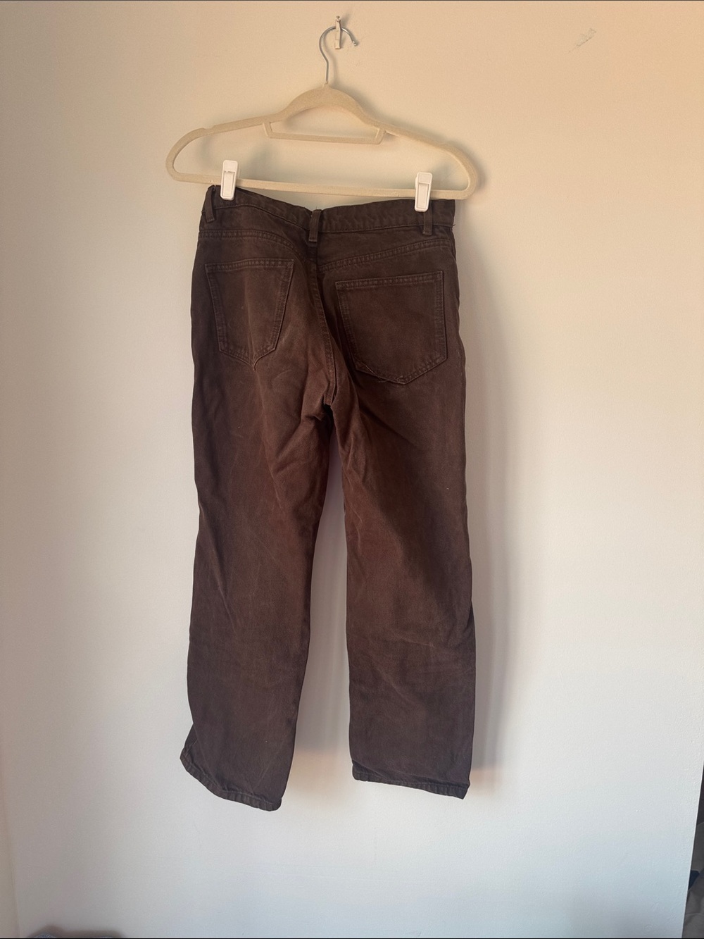 Zara Women’s Straight Leg Jeans in Dark Brown - Picture 3 of 4